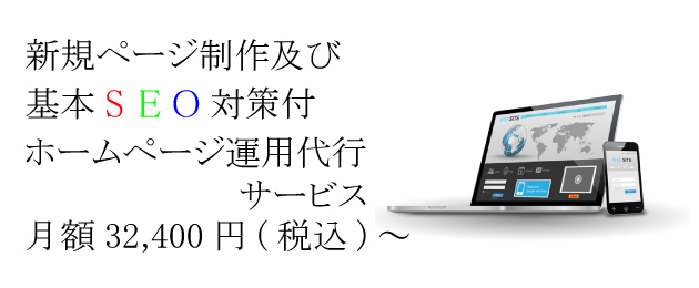 新規ページ制作月運用代行